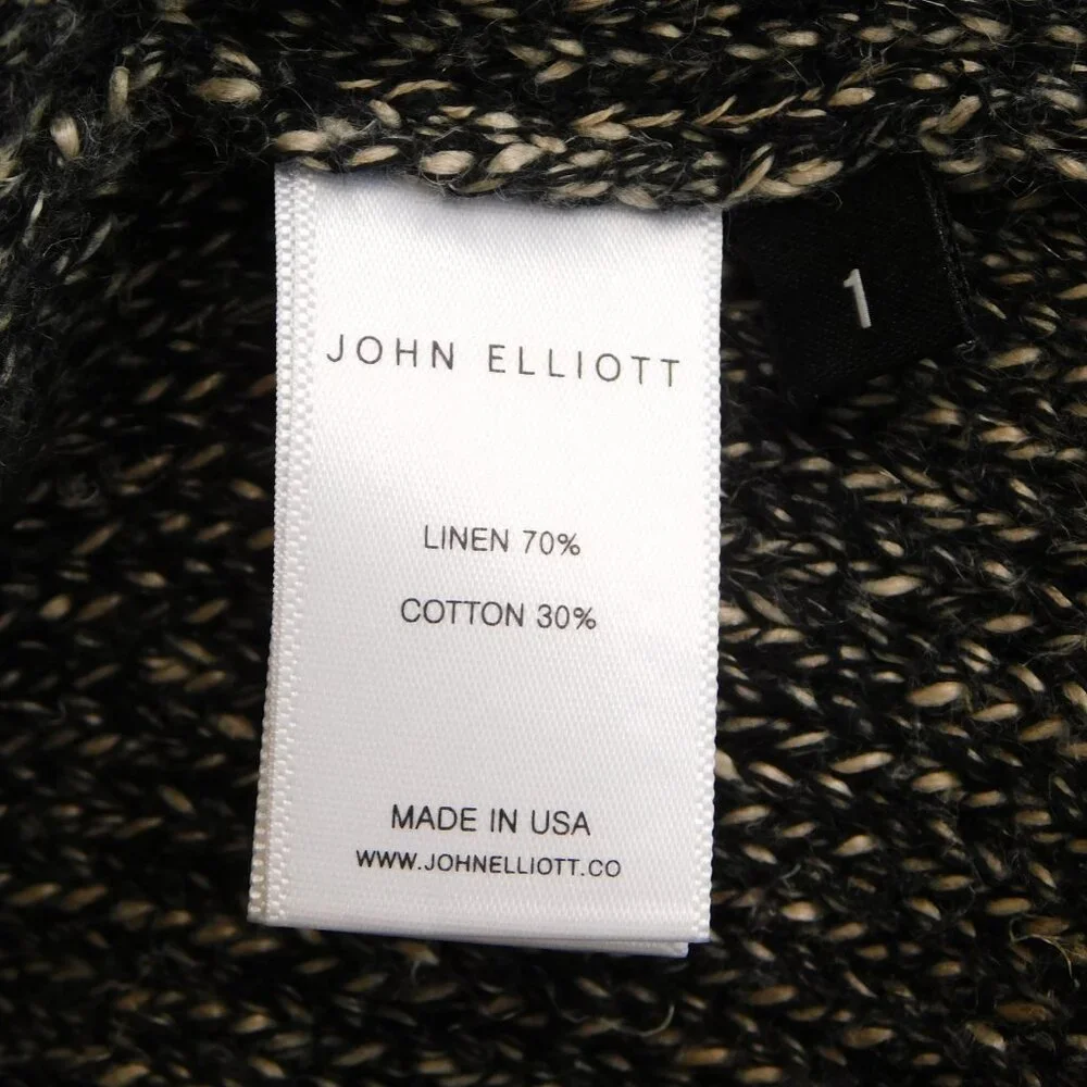 John Elliott Linen Cotton Shawl Collar Open Cardigan | Dark Gray | EUC | Small - Picture 9 of 10